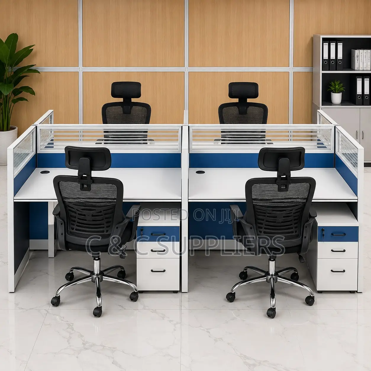 4-Seater Office Workstation