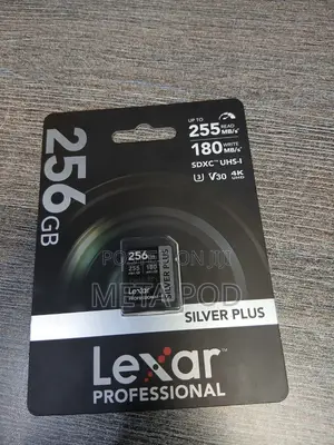 Lexar 256gb 255/180mbps Silver Plus Uhs-I SDXC Memory Card