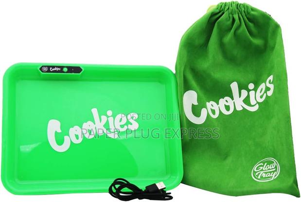 Cookies Rechargeable Led Rolling Tray - Green - thumbnail 2