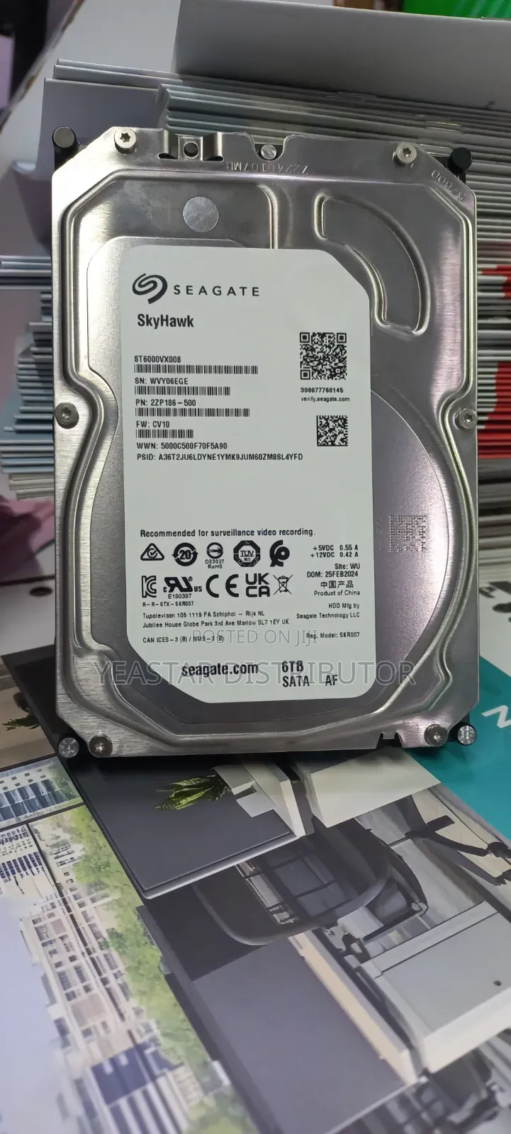 Seagate Skyhawk Internal Hard Drive 6 Tb
