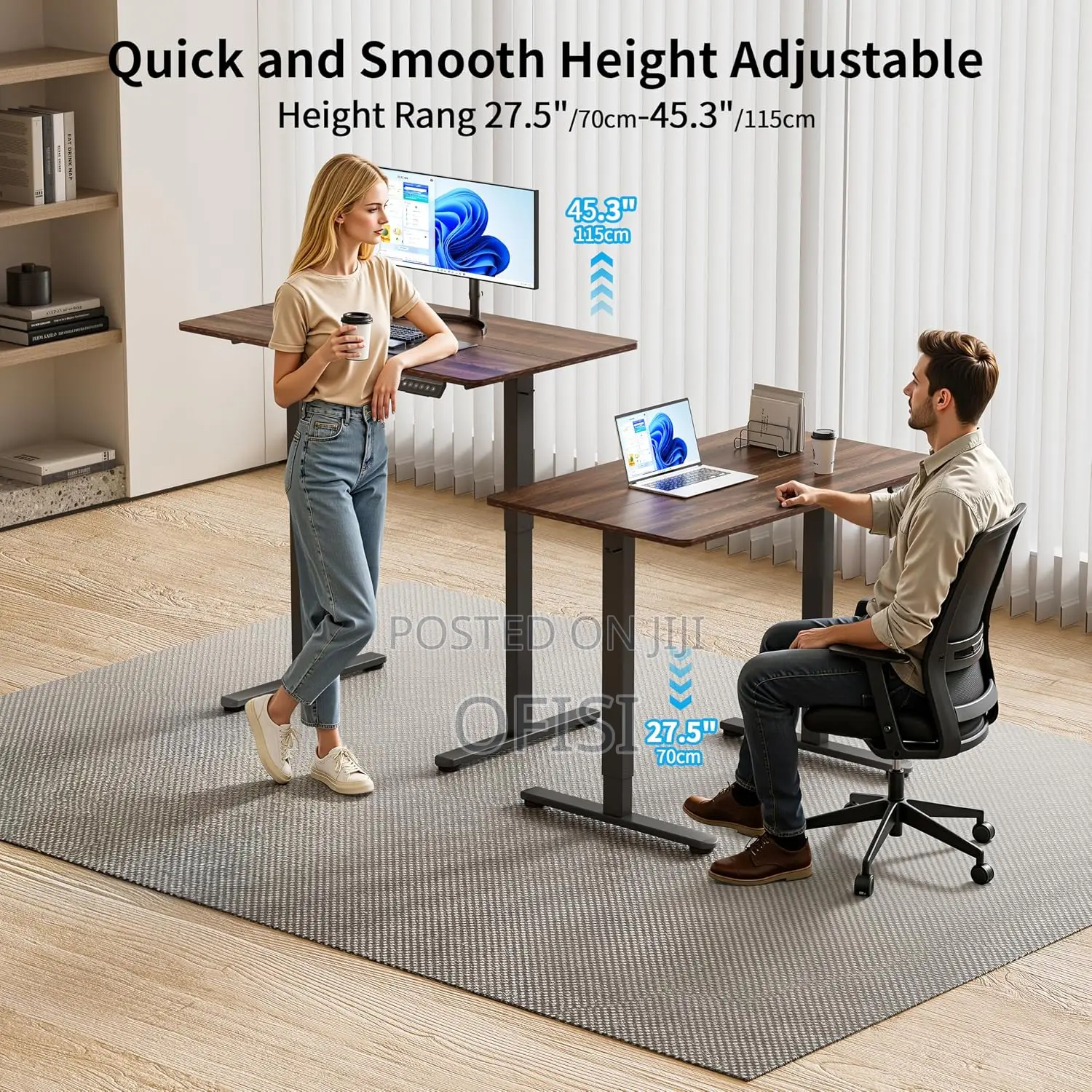 Electric Standing Desk 120x60cm (48x24")