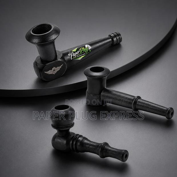 Rustic Black Wooden Hand Pipe