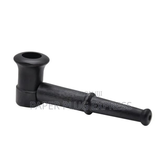 Matte Black Wooden Hand Pipe - thumbnail 3