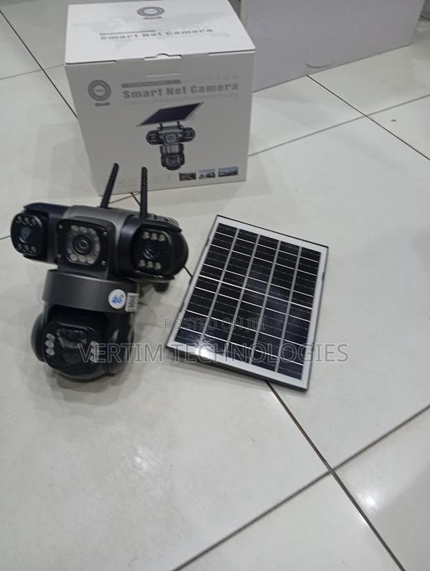Night Vision Activated Ultra Hd 4g PTZ Triple Lens Solar Camera