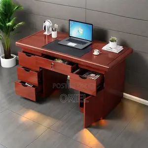 Office Desk : Executive Mahogany Office Desk With Drawers