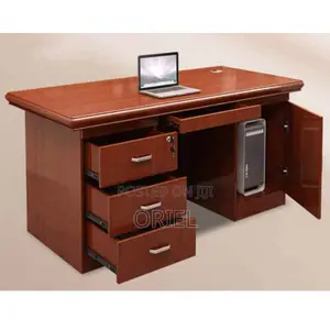 Office Desk : Executive Mahogany Office Desk With Drawers
