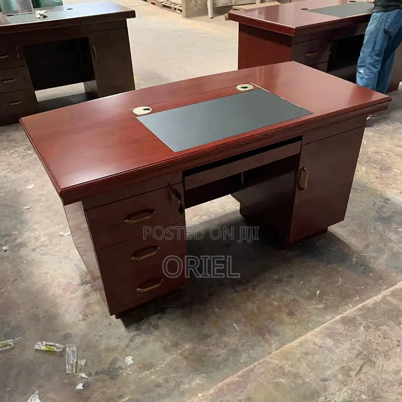 Office Desk : Executive Mahogany Office Desk With Drawers