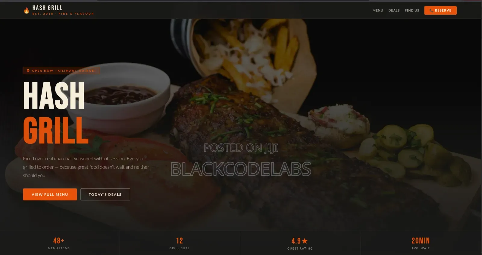 Professional Website Design for Restaurants, Cafés Food Businesses