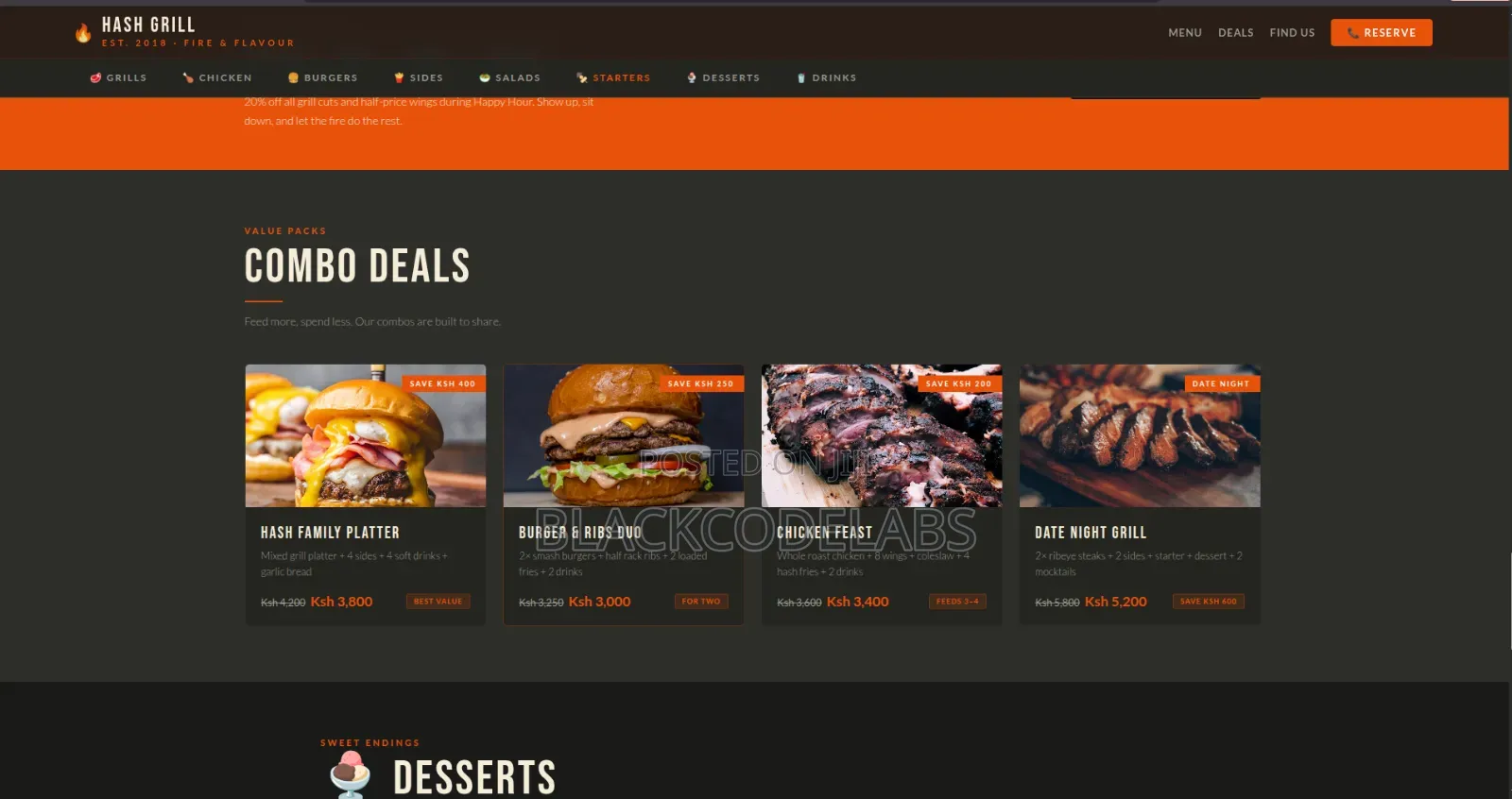 Professional Website Design for Restaurants, Cafés Food Businesses