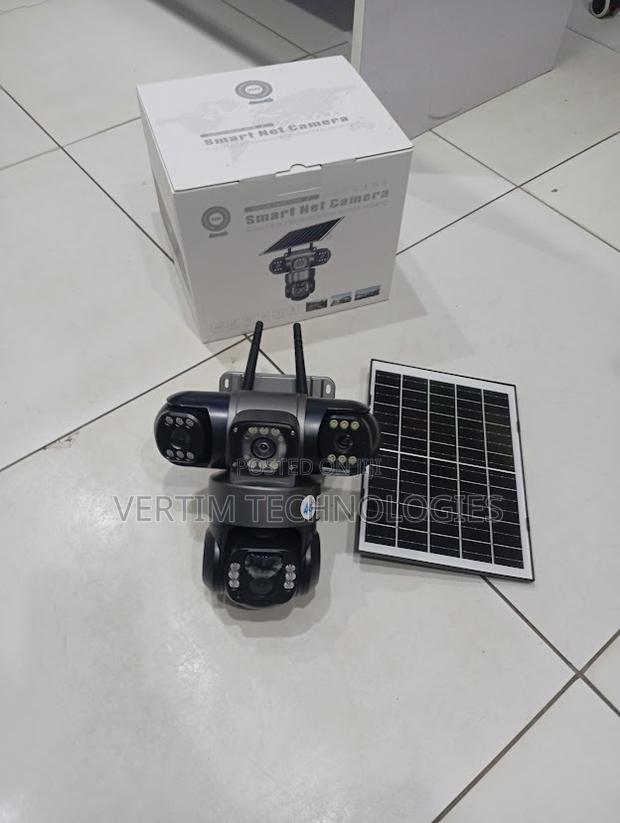 Two-Way Audio 2mp Ultra Hd 4g PTZ Triple Lens Solar Camera