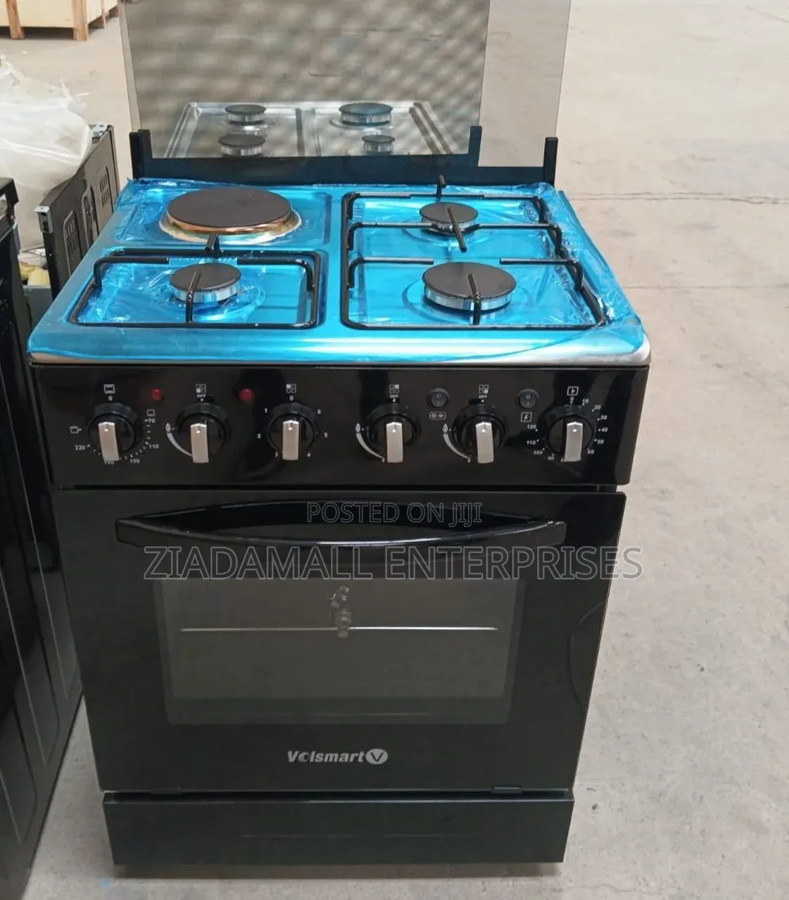 Cooker,Volsmart 50×55 Standing Cooker With 3 Gas Burners 1 Electric