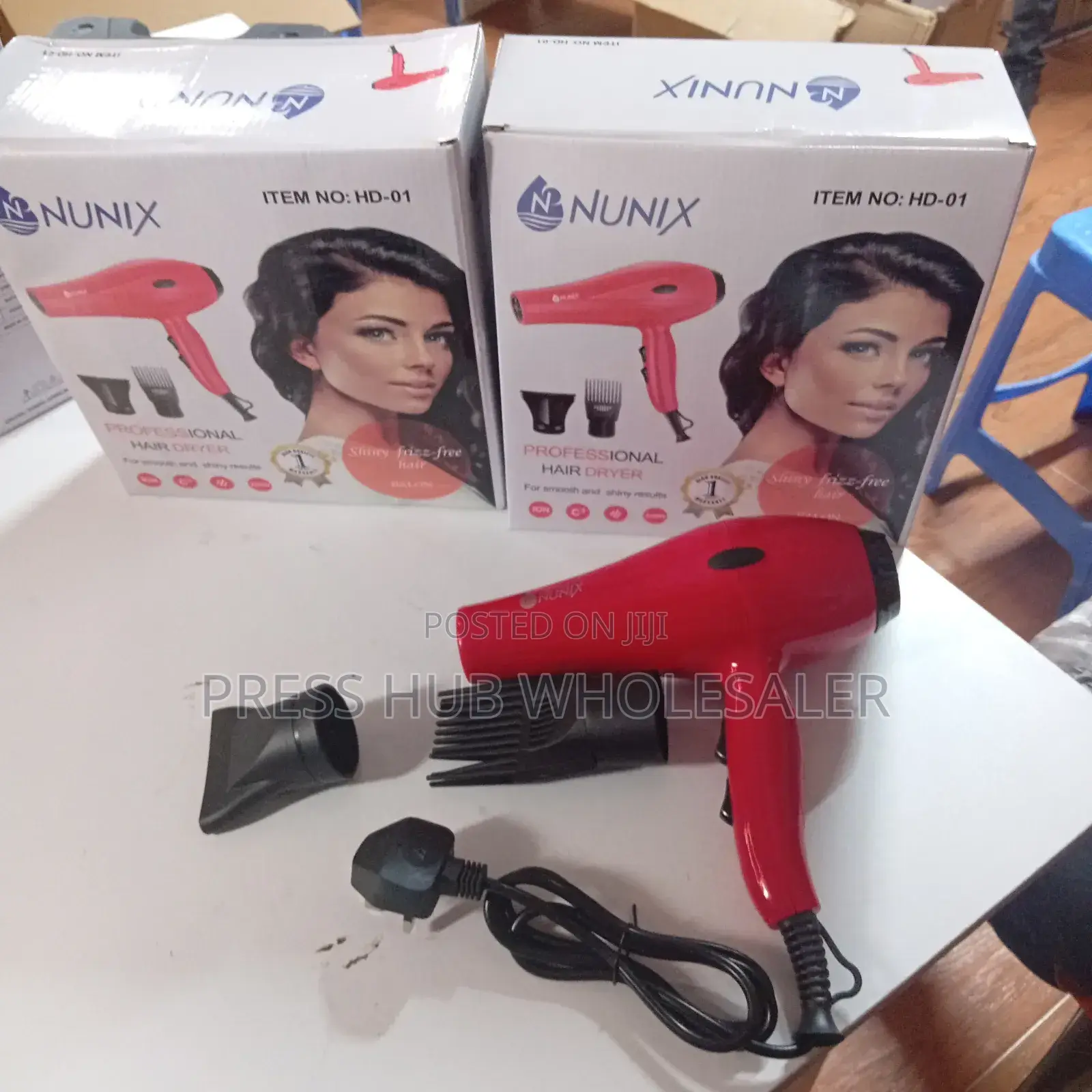 Nunix Hd-01 Professional Hair Dryer - Red