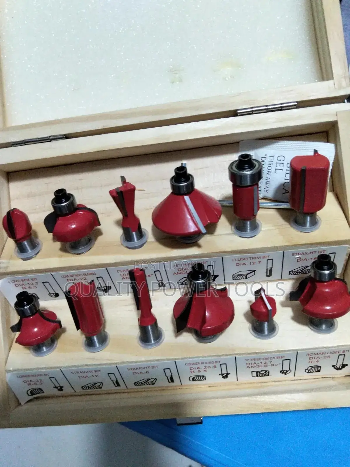 Quality Set of Carbide Wooden Router Bits- 8 Mm Shank