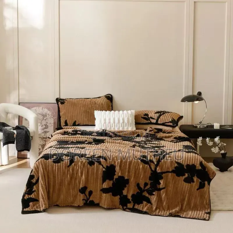 Flowered Theme Fleece Blankets