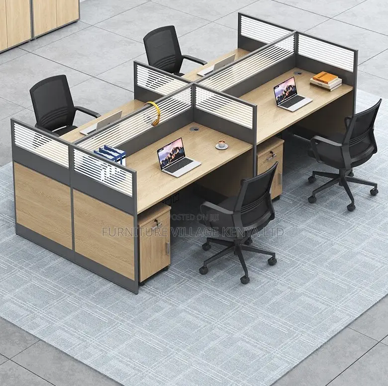 Modern Office Workstation for Four