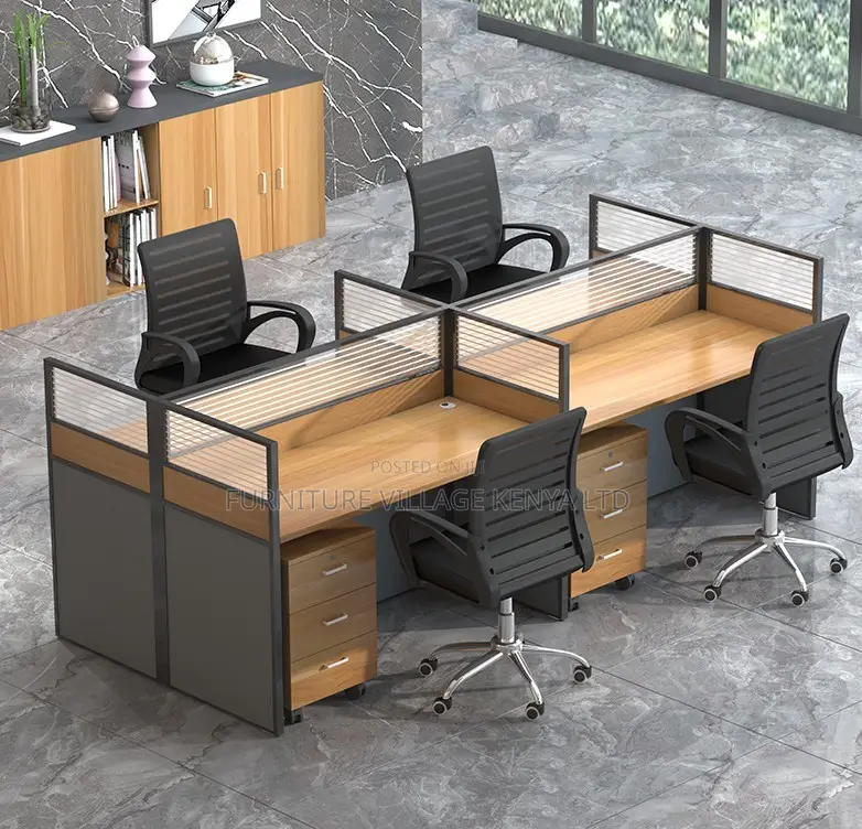 Modern Office Workstation for Four