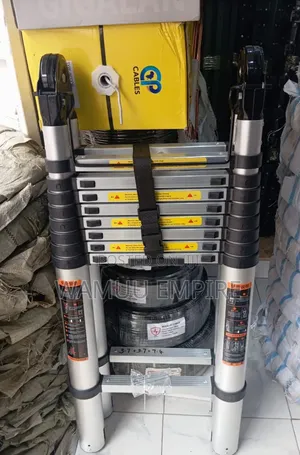 3.7m+3.7m Double Telescopic Aluminium Ladder