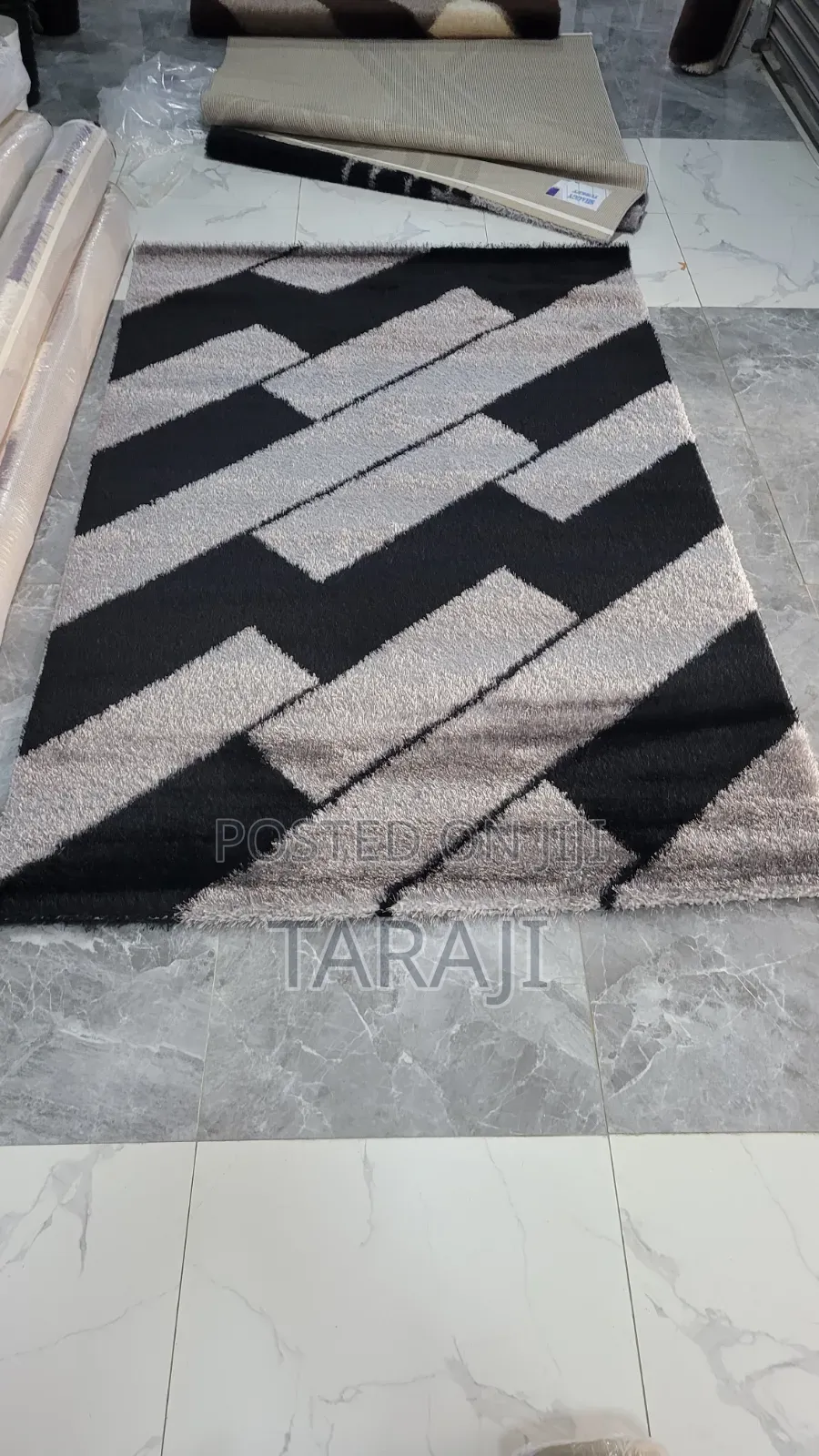 Quality Fluffy Geometric Carpets - Different Designs Available