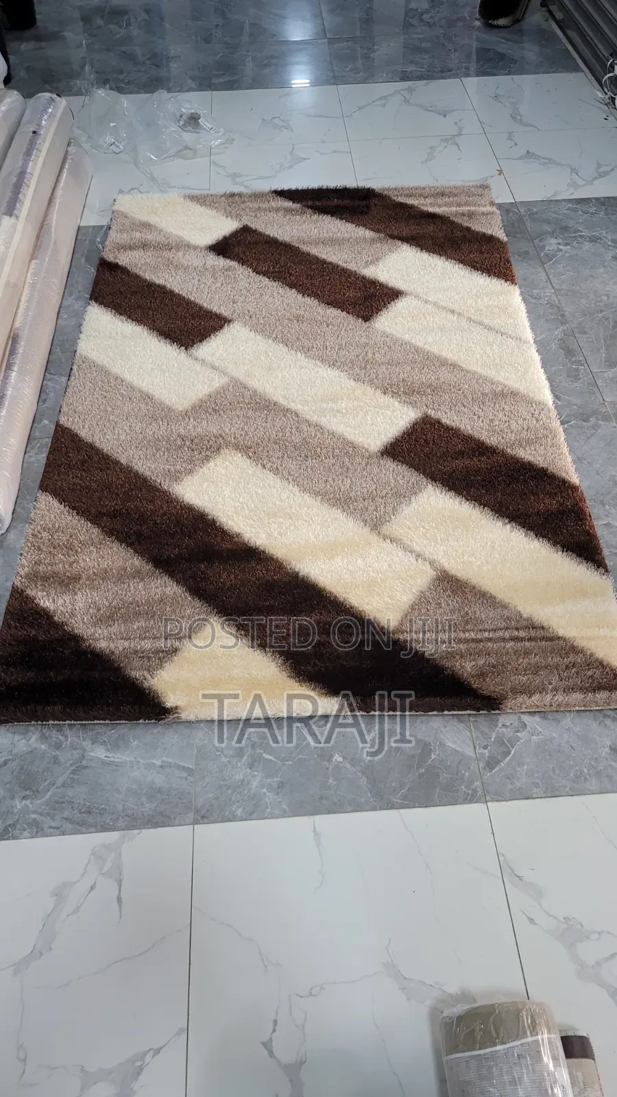 Quality Fluffy Geometric Carpets - Different Designs Available