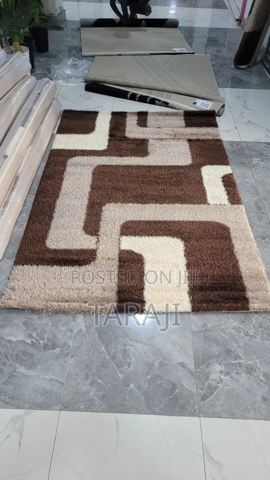 Quality Fluffy Geometric Carpets - Different Designs Available
