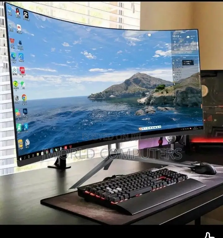 "HP P34hc G4 WQHD USB-C Curved Monitor, Integrated Speakers