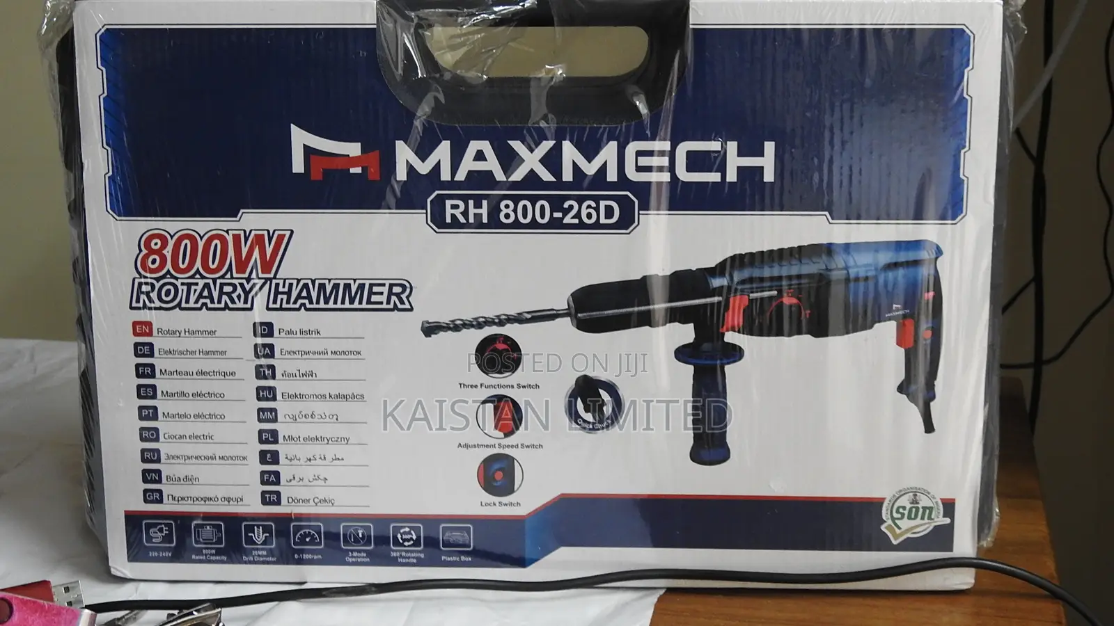 800w Rotary Hammer Drill Machine for Concrete, Brick Stone