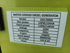 Thompson England 15kva Single Phase Diesel Generator Water Cooled