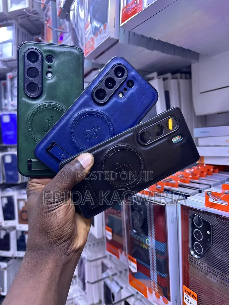 Tecno Camon 50 Pro Leather Back Cover With Adjustable Stand
