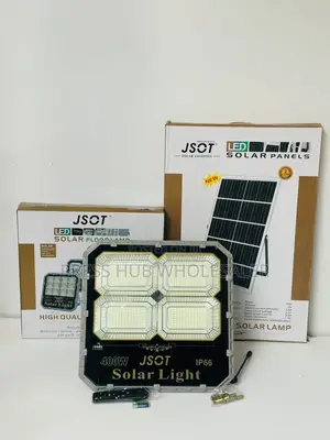 Jsot 400w Solar Flood Light With Solar Panel – Ip66 Waterproof