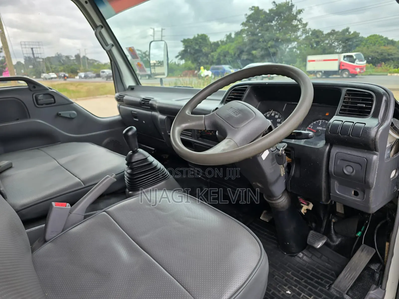 White Isuzu NPR