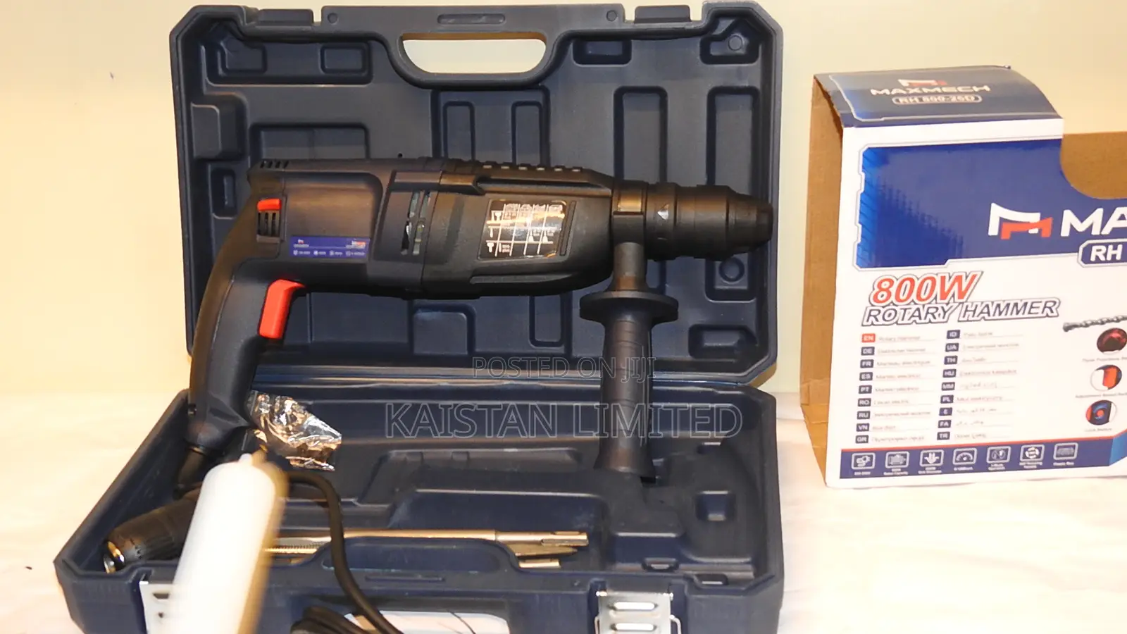 Maxmech 800w Rotary Hammer Drill Kit Complete With Accessories