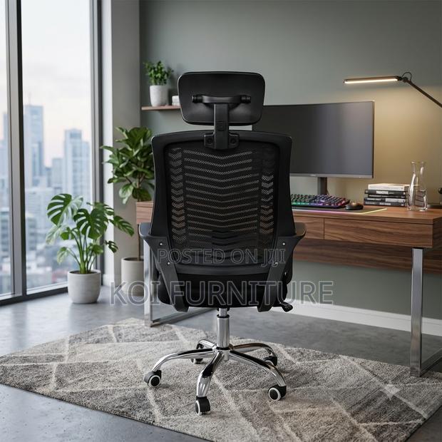 Office Chairs; Ergonomic Swivel Headrest Adjustable Office Chairs - thumbnail 3