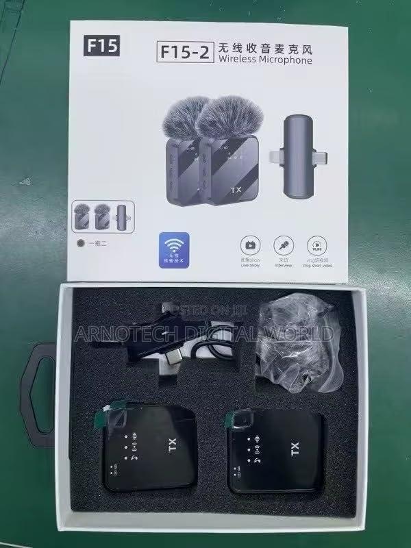 3in1portable F15-2 Dual Mini Wireless Microphone With Noise Reduction