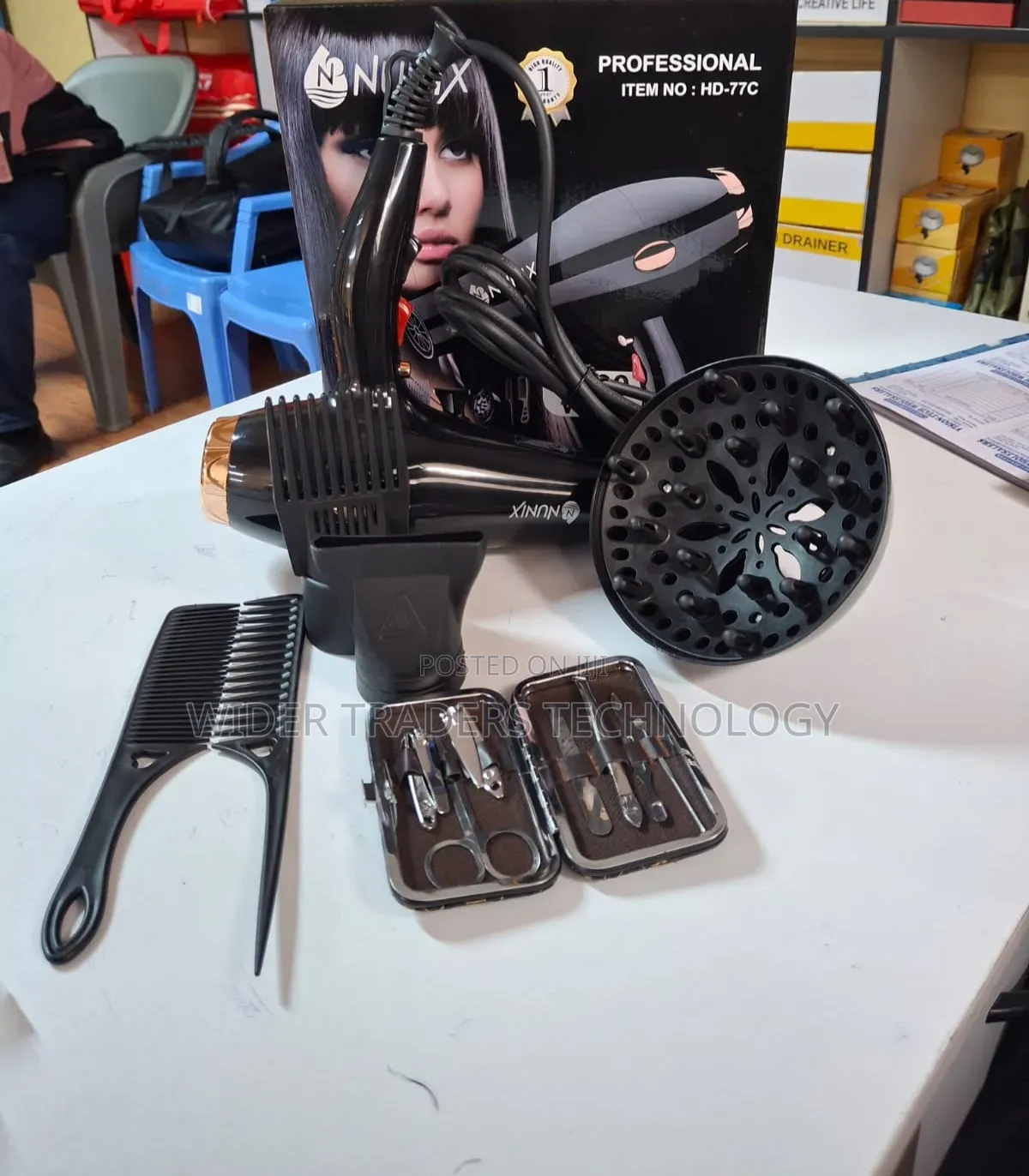 Nunix Hd-77c Professional Hair Dryer Set