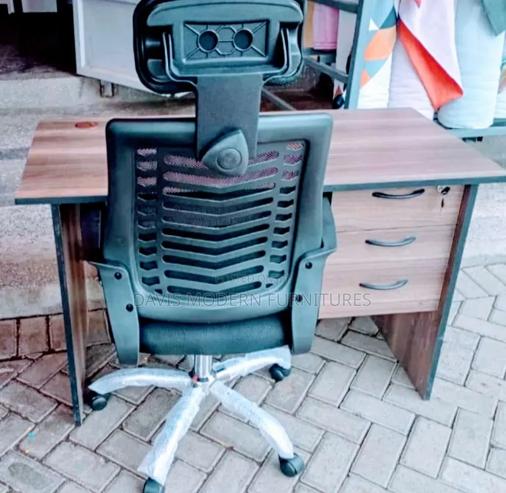 Wooden Office Desk With Chair