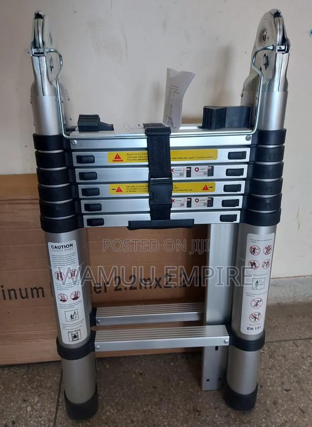2.2m X 2.2m Double-Sided Telescopic a-Frame Aluminium Ladder. - thumbnail 2