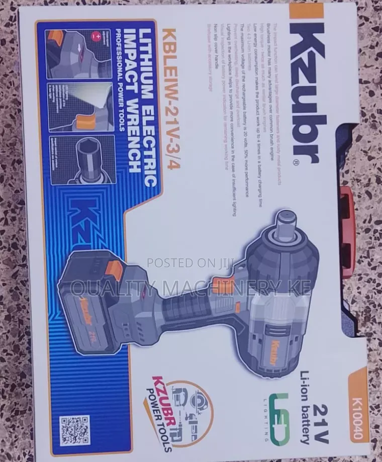Portable 3/4" Kzubar Lithium Electric Impact Wrench