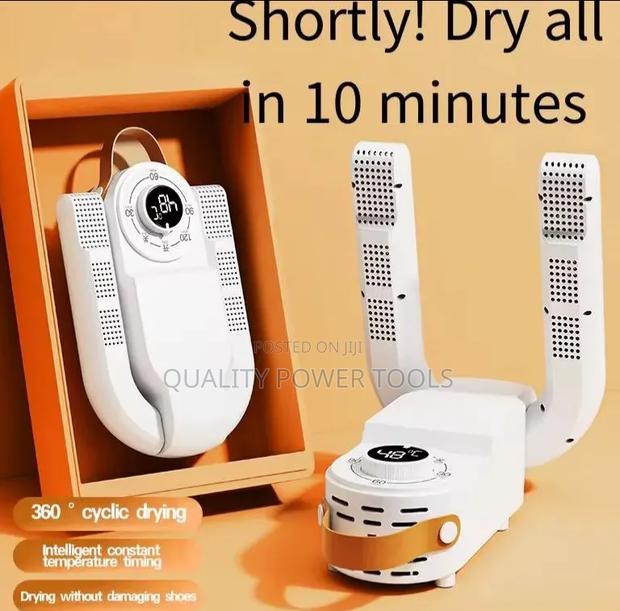 Foldable Electric Shoe Dryer and Deodorizer With a Time