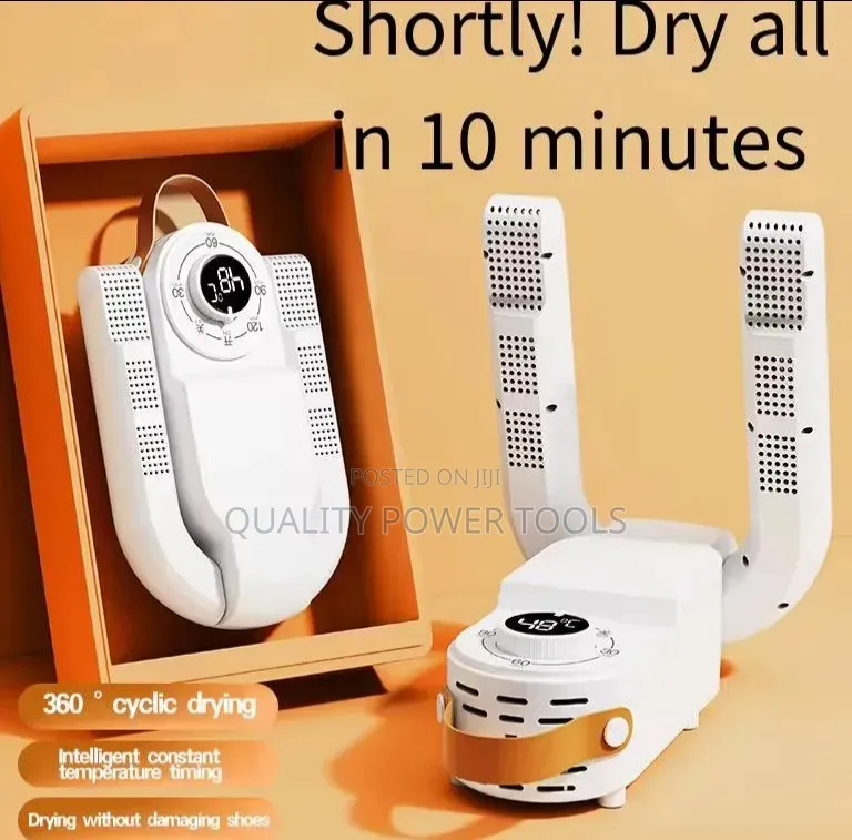 Foldable Electric Shoe Dryer and Deodorizer With a Time
