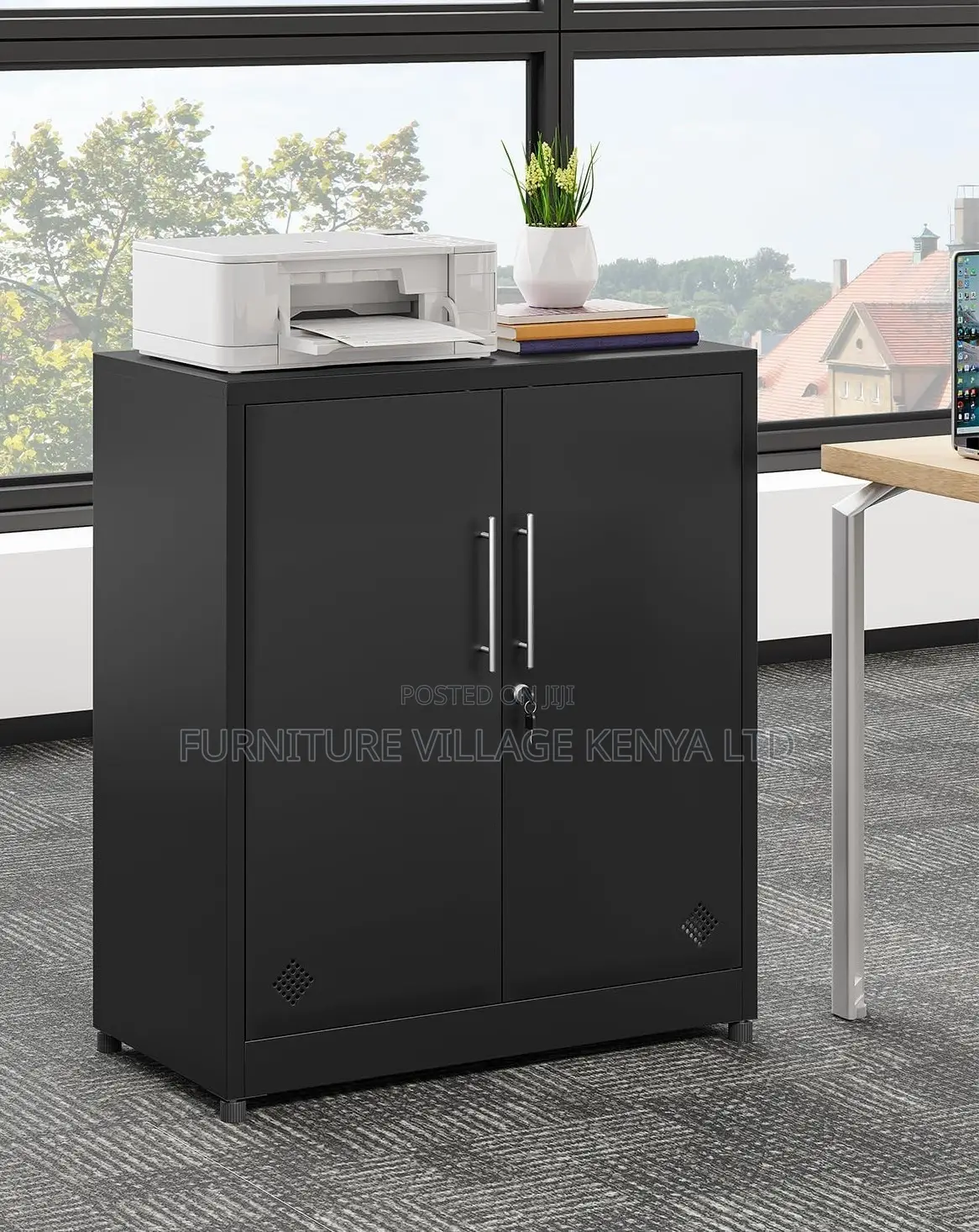 Durable 2-Door Credenza Cabinet