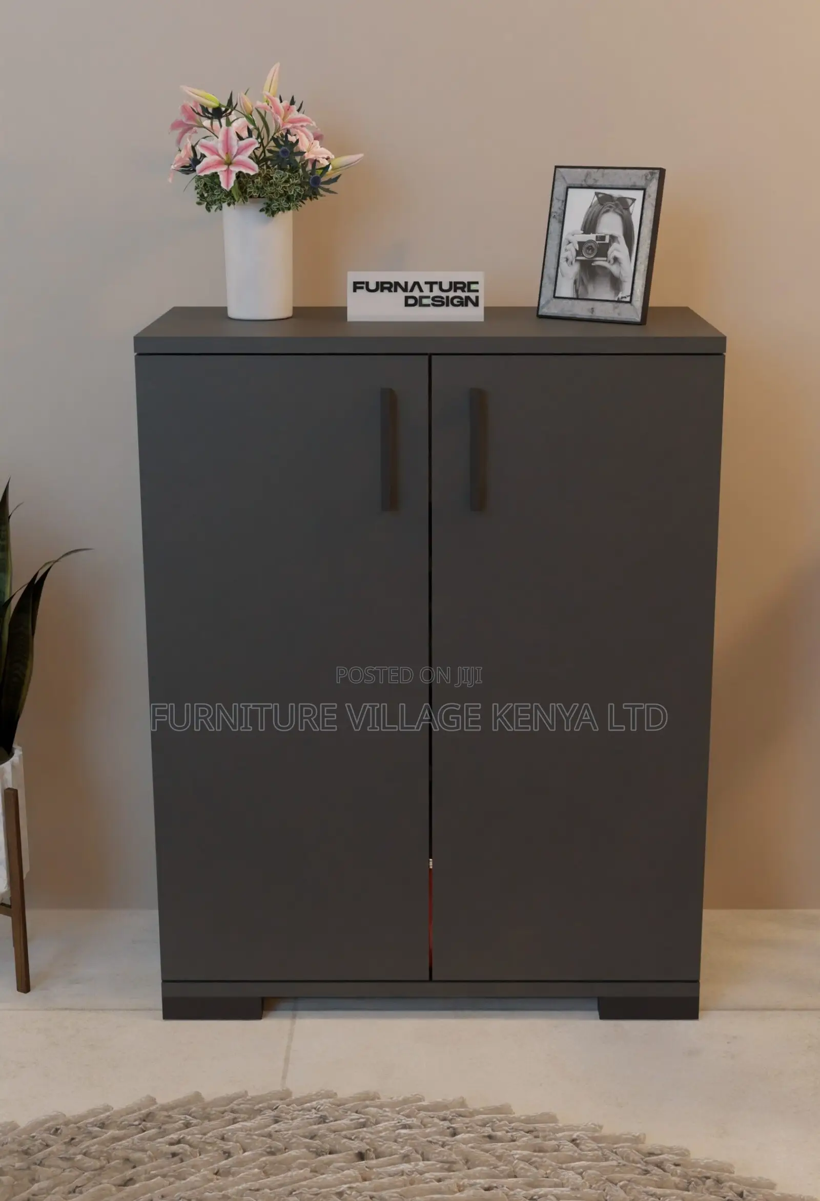 Durable 2-Door Credenza Cabinet
