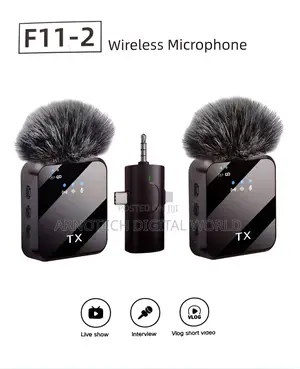 F11-2 Dual Mini Wireless Lavalier Microphone With Noise Reduction