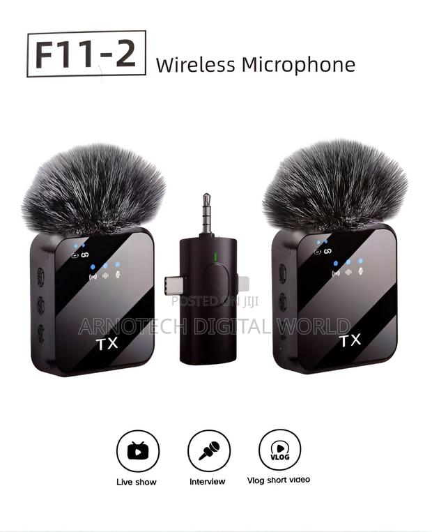 F11-2 Dual Mini Wireless Lavalier Microphone With Noise Reduction - thumbnail 5
