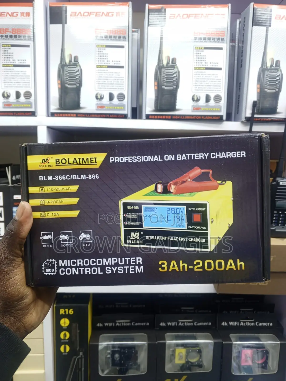 Bolaimei BLM-866c Smart 12v 24v Battery Charger With LCD