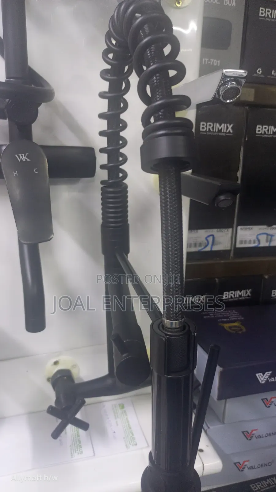 Black Flexible Wall Kitchen Mixer