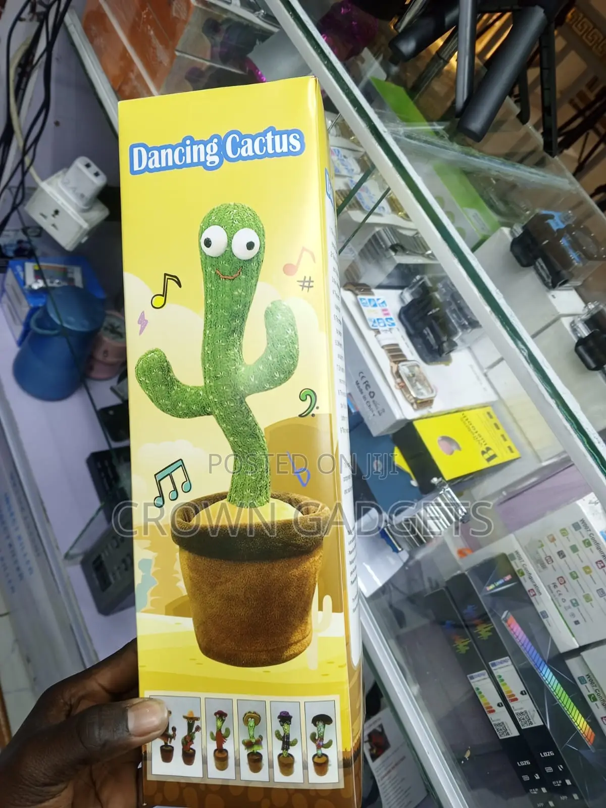 Dancing Cactus Toy Singing Talking Plush With Led Lights