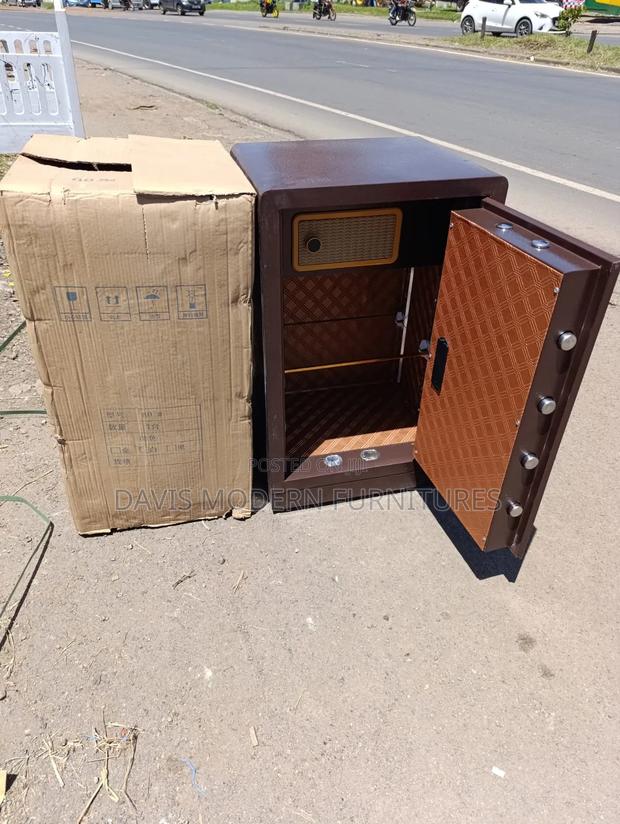 Medium -Sized Brown Freestanding Safe - main view