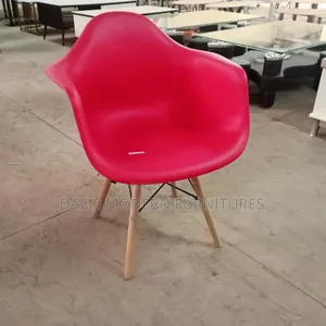 Bright Red Molded Plastic Chair