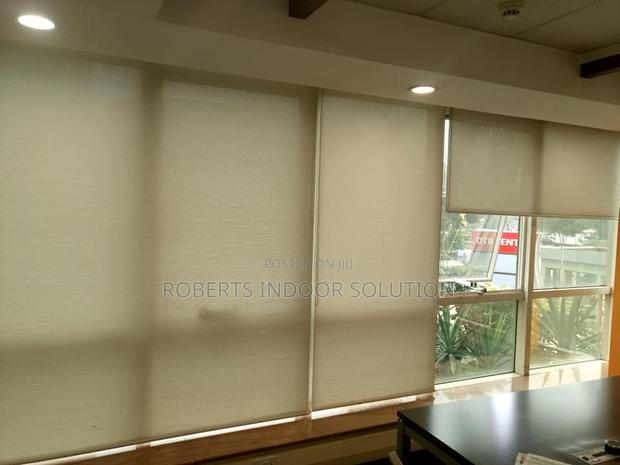 Taupe Coloured Sunshade Blinds