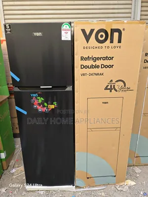 Von Double Door Fridge No Frost Top Mount Freezer 247l